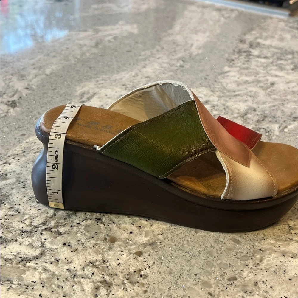 Colorful Women's Wedge Sandals Size 7.5
